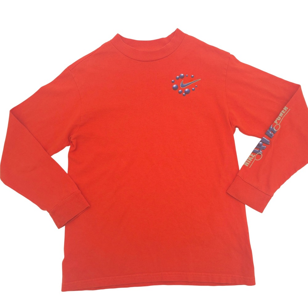 Vintage Nike Long Sleeve Orange T-Shirt Youth Size M (10-12)
